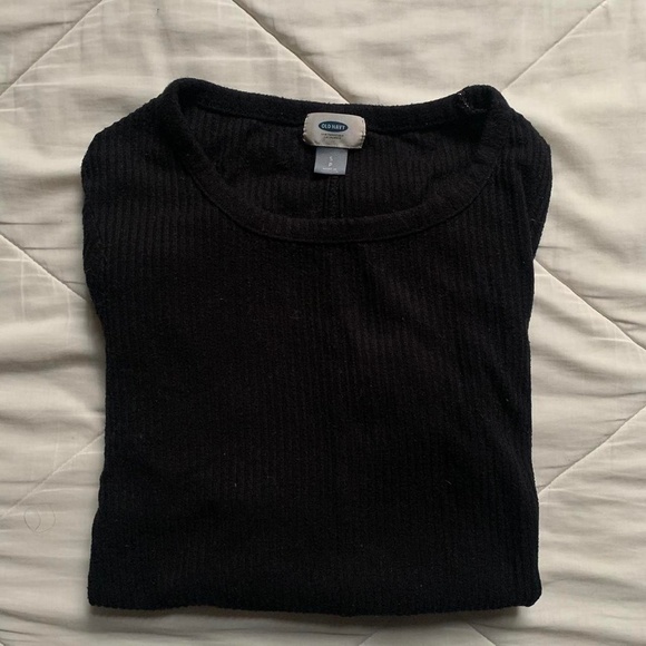Old Navy women's long sleeved ribbed black shirt, size small, great condition - Picture 2 of 4